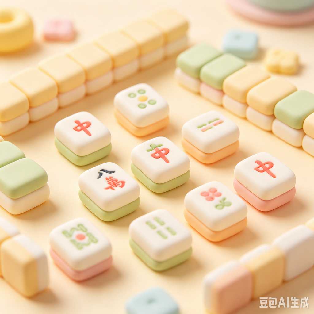 gradient color mahjong tiles